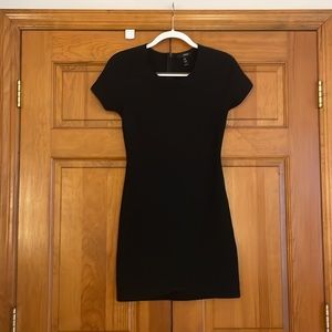 Aqua - black seersucker dress